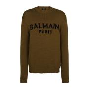 Intarsia-Knit Logo Sweater