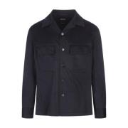 Blå Alba Cashmere Overshirt