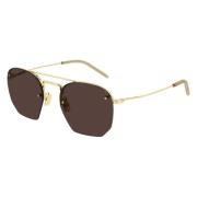 Klassiske Aviator Solbriller Brun/Gull SL 422