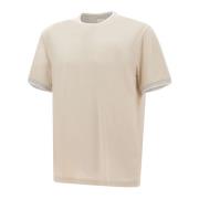 Herre Bomull T-skjorte Sand Beige