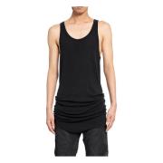 Svart Scoop Neck Tank Top