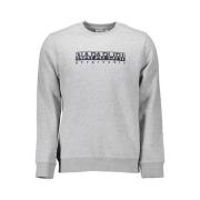 Grå stilfullt sweatshirt med broderi