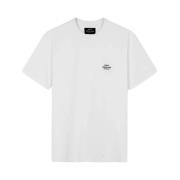 Hvit Bomull Jersey Logo Tee