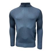 Rainwool Turtleneck, denimblå