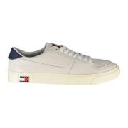 Hvit Polyester Sneaker med Kontrastdetaljer