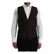 Brun Ull Formell Kjole Vest