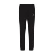 Sort Bomull Sweatpants med Brand Logo Print