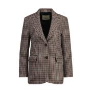 Houndstooth Blazer Soft Oat