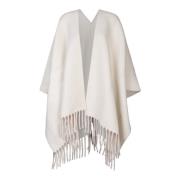 Beige Frynset Poncho