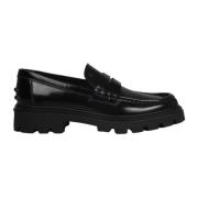 Preppy Loafer i halvblankt skinn