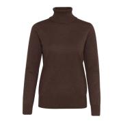 Mørk Eik Melange Rollneck Sweater