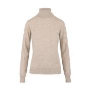 Beige Turtleneck Light Sand Sweater