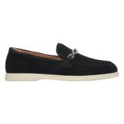 Svarte loafers for kvinner laget av premium italiensk ekte velur med e...