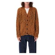 Tan Jacquard Cardigan Strikkevarer Aw24