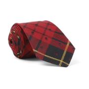 Rød Svart Tartan Slips