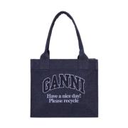 Denim Dark Navy Shopper Veske