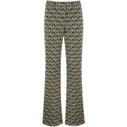 Slim-fit palazzo bukser med slips-inspirert print