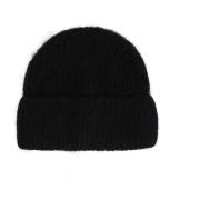 Chunky Svart Beanie Lue