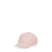 Rosa Bomull Baseball Cap med Borrelås