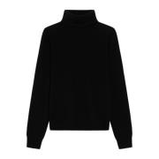 Kasjmirblanding Turtleneck Genser Svart