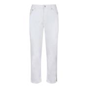 Hvite Low Rise Jeans