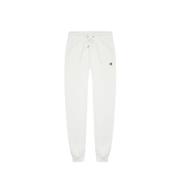 Hvite Sweatpants med Sporty Ribbet Midje