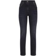 Mørk Svart Denim Jeans