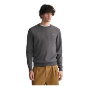 Superfine Lambswool Crew Neck Sweater - Grå - S