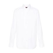 Hvit Poplin Button-Up Skjorte