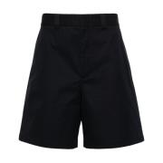 Skreddersydde Twill Shorts med Web Stripe