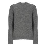 Grå Alpakka Crewneck Sweater