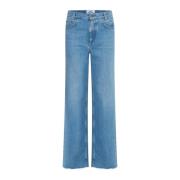 Stonewash Straight-Leg Jeans