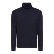 Marineblå Ull Kasjmir Turtleneck