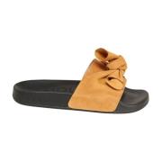 Sennep Suede Bow Pool Sliders