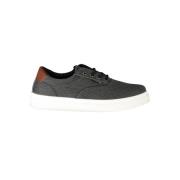 Svart Polyester Sneaker med Lisser