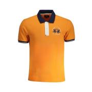 Oransje Bomull Polo Skjorte Slim Fit