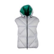 Puffer Vest Grå Grønn Nylon