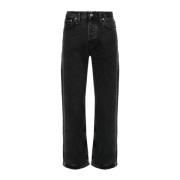 Vasket Svart Standard Jeans