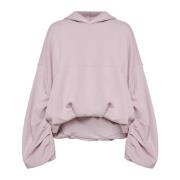 Oversized Pink Cotton Hoodie Sweaters