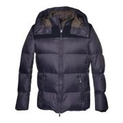 Down jacket in blue nylon