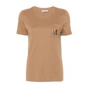 Brodert Logo Beige T-skjorte