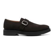 Brun Monk Strap Flate Sko