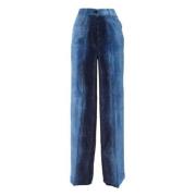 Blå Velvet Wide Leg Pant