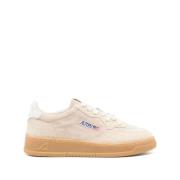 Beige Semskede Sneakers Stilig Design