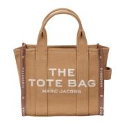 Brodert Jacquard Tote Bag i Kamel