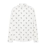 Hvit BB Print Button-Down Skjorte