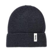 Grå Merinoull Beanie Lue