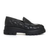 Svart Quiltet Loafer