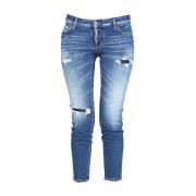 Slitte Skinny Jeans Oppgrader Italia Blå