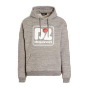 Grå Regular Fit Hettegenser Sweatshirt